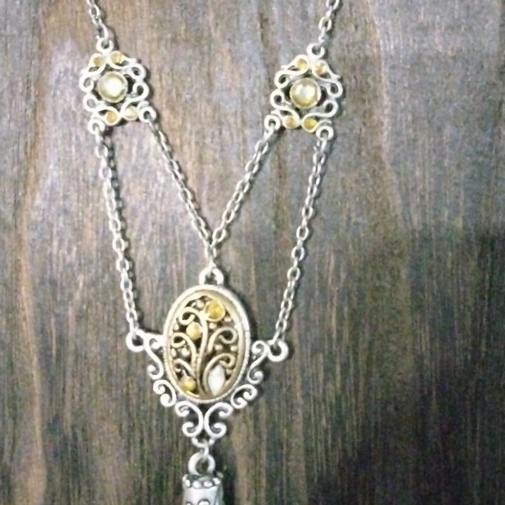 Vintage Victorian Gothic Necklace & Earring Set